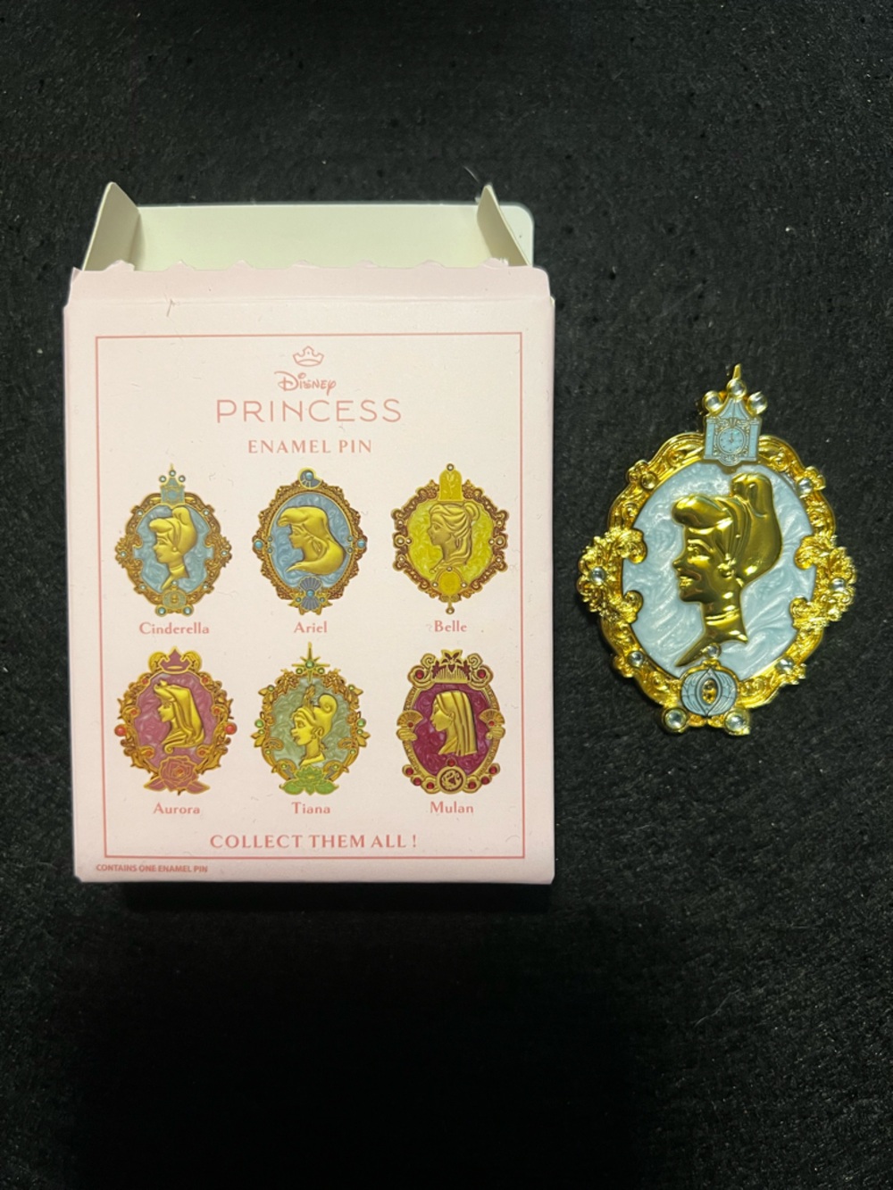 Disney Gold and White Princess Enamel Pin - Cinderella